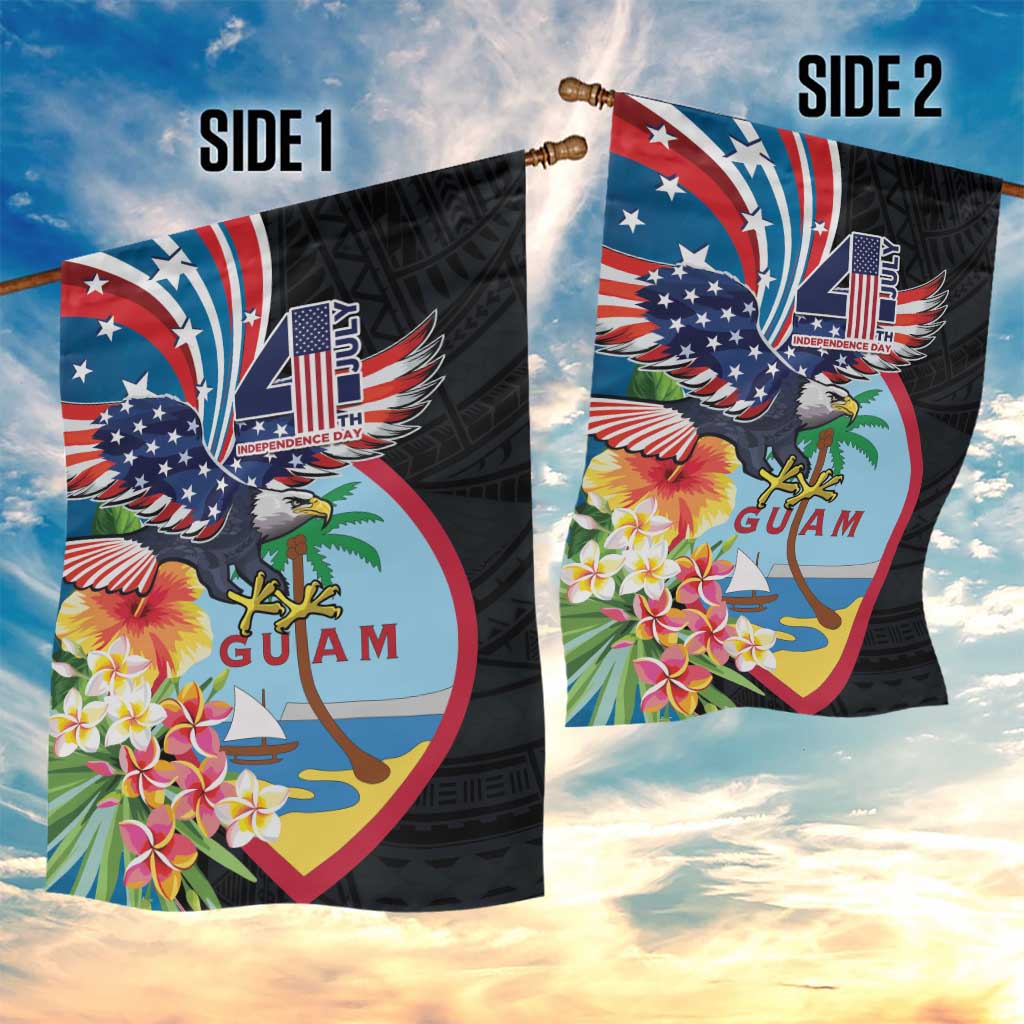 Guam Fourth of July Garden Flag Tropical Flowers