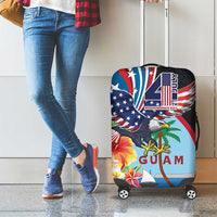 Guam Fourth of July Luggage Cover Tropical Flowers