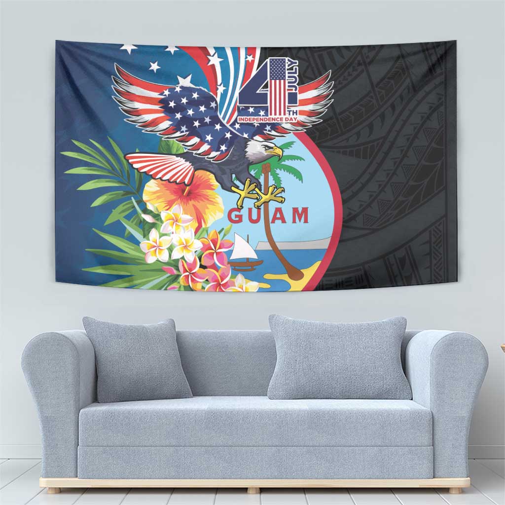 Guam Fourth of July Tapestry Tropical Flowers