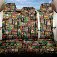 Hawaiian Santa Christmas Pattern Back Car Seat Cover Black Version - Polynesian Pride