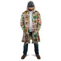 Hawaiian Santa Christmas Pattern Cloak White Version - Polynesian Pride