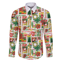 Hawaiian Santa Christmas Pattern Family Matching Puletasi and Hawaiian Shirt White Version - Polynesian Pride