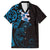 New Zealand Tuatara Plumeria Family Matching Off Shoulder Maxi Dress and Hawaiian Shirt Maori Blue Koru Tribal Tattoo