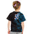 New Zealand Tuatara Plumeria Kid T Shirt Maori Blue Koru Tribal Tattoo