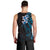 New Zealand Tuatara Plumeria Men Tank Top Maori Blue Koru Tribal Tattoo