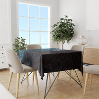 New Zealand Tuatara Plumeria Tablecloth Maori Blue Koru Tribal Tattoo LT01 - Polynesian Pride