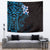 New Zealand Tuatara Plumeria Tapestry Maori Blue Koru Tribal Tattoo