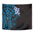 New Zealand Tuatara Plumeria Tapestry Maori Blue Koru Tribal Tattoo