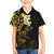 New Zealand Tuatara Plumeria Family Matching Short Sleeve Bodycon Dress and Hawaiian Shirt Maori Gold Koru Tribal Tattoo