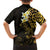 New Zealand Tuatara Plumeria Family Matching Tank Maxi Dress and Hawaiian Shirt Maori Gold Koru Tribal Tattoo