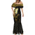 New Zealand Tuatara Plumeria Mermaid Dress Maori Gold Koru Tribal Tattoo