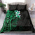 New Zealand Tuatara Plumeria Bedding Set Maori Green Koru Tribal Tattoo