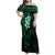 New Zealand Tuatara Plumeria Family Matching Off Shoulder Maxi Dress and Hawaiian Shirt Maori Green Koru Tribal Tattoo