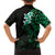 New Zealand Tuatara Plumeria Family Matching Short Sleeve Bodycon Dress and Hawaiian Shirt Maori Green Koru Tribal Tattoo