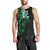 New Zealand Tuatara Plumeria Men Tank Top Maori Green Koru Tribal Tattoo