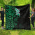 New Zealand Tuatara Plumeria Quilt Maori Green Koru Tribal Tattoo