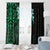 New Zealand Tuatara Plumeria Window Curtain Maori Green Koru Tribal Tattoo