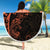 New Zealand Tuatara Plumeria Beach Blanket Maori Orange Koru Tribal Tattoo
