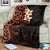 New Zealand Tuatara Plumeria Blanket Maori Orange Koru Tribal Tattoo