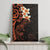 New Zealand Tuatara Plumeria Canvas Wall Art Maori Orange Koru Tribal Tattoo