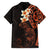 New Zealand Tuatara Plumeria Family Matching Off Shoulder Maxi Dress and Hawaiian Shirt Maori Orange Koru Tribal Tattoo