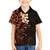 New Zealand Tuatara Plumeria Kid Hawaiian Shirt Maori Orange Koru Tribal Tattoo