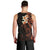 New Zealand Tuatara Plumeria Men Tank Top Maori Orange Koru Tribal Tattoo