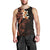 New Zealand Tuatara Plumeria Men Tank Top Maori Orange Koru Tribal Tattoo