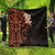 New Zealand Tuatara Plumeria Quilt Maori Orange Koru Tribal Tattoo