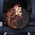 New Zealand Tuatara Plumeria Spare Tire Cover Maori Orange Koru Tribal Tattoo