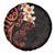 New Zealand Tuatara Plumeria Spare Tire Cover Maori Orange Koru Tribal Tattoo