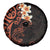 New Zealand Tuatara Plumeria Spare Tire Cover Maori Orange Koru Tribal Tattoo