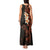 New Zealand Tuatara Plumeria Tank Maxi Dress Maori Orange Koru Tribal Tattoo