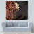 New Zealand Tuatara Plumeria Tapestry Maori Orange Koru Tribal Tattoo