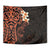 New Zealand Tuatara Plumeria Tapestry Maori Orange Koru Tribal Tattoo