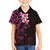 New Zealand Tuatara Plumeria Family Matching Short Sleeve Bodycon Dress and Hawaiian Shirt Maori Pink Koru Tribal Tattoo