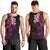 New Zealand Tuatara Plumeria Men Tank Top Maori Pink Koru Tribal Tattoo