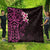 New Zealand Tuatara Plumeria Quilt Maori Pink Koru Tribal Tattoo