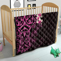 New Zealand Tuatara Plumeria Quilt Maori Pink Koru Tribal Tattoo