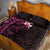 New Zealand Tuatara Plumeria Quilt Bed Set Maori Pink Koru Tribal Tattoo