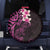 New Zealand Tuatara Plumeria Spare Tire Cover Maori Pink Koru Tribal Tattoo