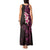 New Zealand Tuatara Plumeria Tank Maxi Dress Maori Pink Koru Tribal Tattoo