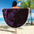 New Zealand Tuatara Plumeria Beach Blanket Maori Purple Koru Tribal Tattoo