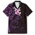 New Zealand Tuatara Plumeria Family Matching Long Sleeve Bodycon Dress and Hawaiian Shirt Maori Purple Koru Tribal Tattoo