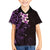 New Zealand Tuatara Plumeria Family Matching Off Shoulder Maxi Dress and Hawaiian Shirt Maori Purple Koru Tribal Tattoo