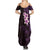 New Zealand Tuatara Plumeria Family Matching Summer Maxi Dress and Hawaiian Shirt Maori Purple Koru Tribal Tattoo