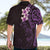 New Zealand Tuatara Plumeria Hawaiian Shirt Maori Purple Koru Tribal Tattoo