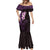 New Zealand Tuatara Plumeria Mermaid Dress Maori Purple Koru Tribal Tattoo