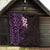 New Zealand Tuatara Plumeria Quilt Maori Purple Koru Tribal Tattoo