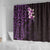 New Zealand Tuatara Plumeria Shower Curtain Maori Purple Koru Tribal Tattoo